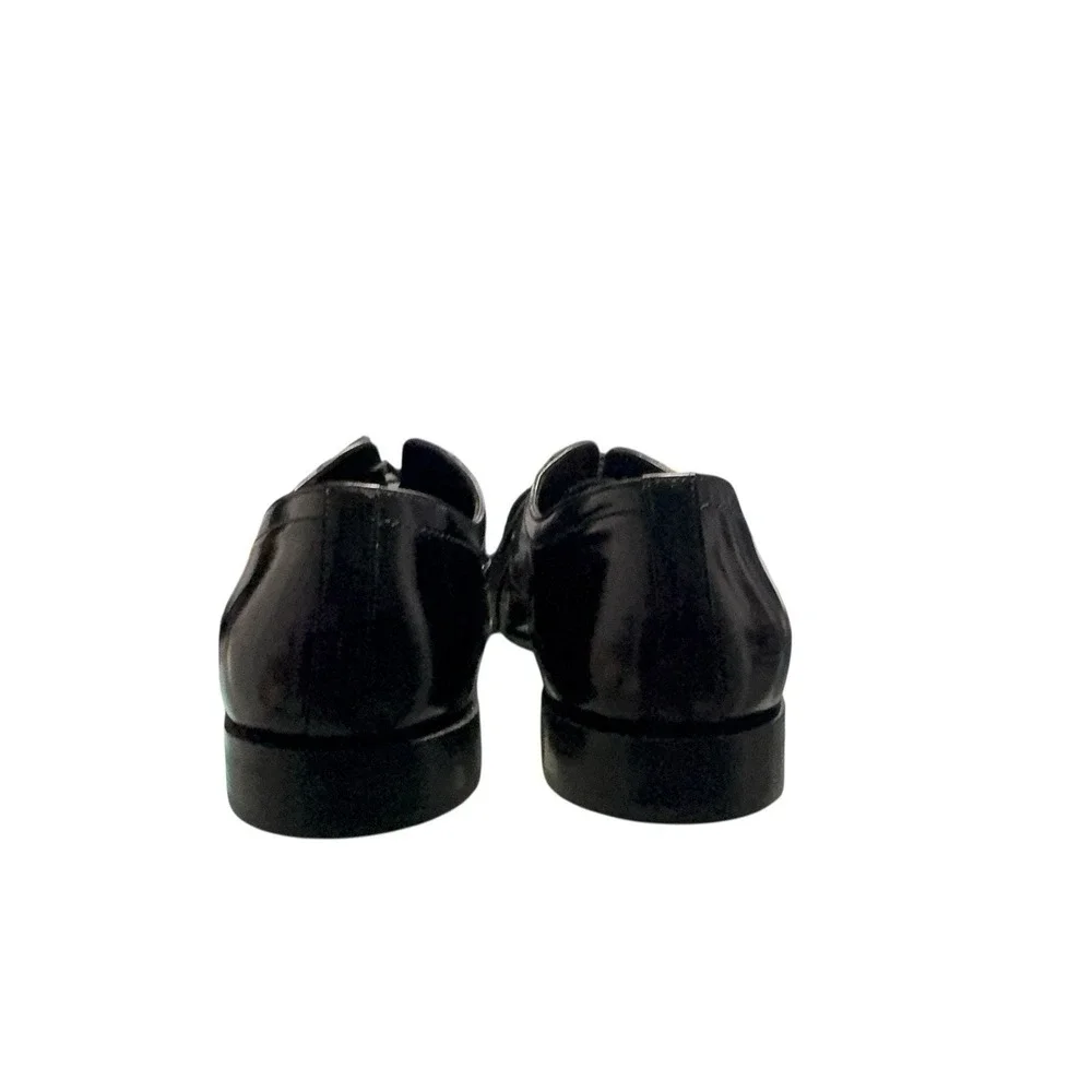 Dolce &‎ Gabbana Black Leather Oxford Cap Toe Shoes Made in Italy Size 10